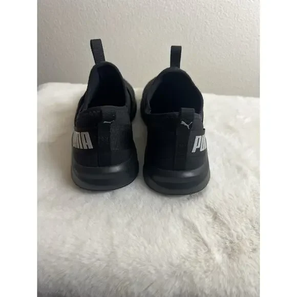 PUMA Sneakers Shoes Womens Athletic 8.5 Black White Tie - Picture 2 of 6